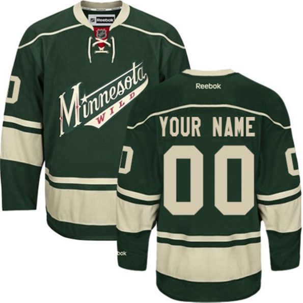 NHL-Minnesota-Wild-Customized-Reebok-Third-Green-Authentic