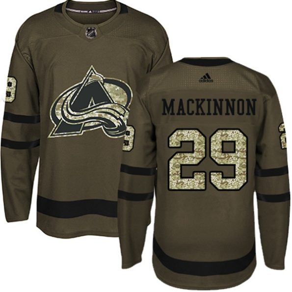 NHL-Nathan-MacKinnon-Authentic-Men-s-Green-Jersey-Colorado-Avalanche-NO.29-Salute-to-Service