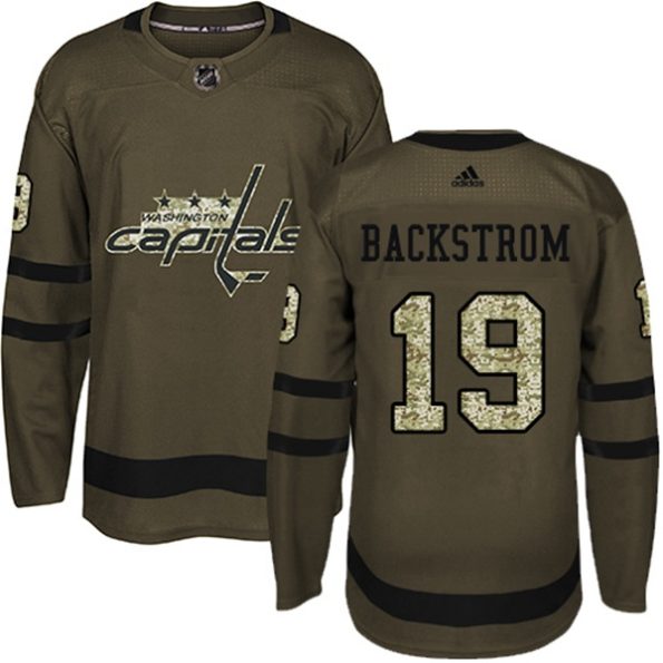 NHL-Nicklas-Backstrom-Authentic-Men-s-Green-Jersey-Washington-Capitals-NO.19-Salute-to-Service