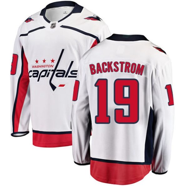 NHL-Nicklas-Backstrom-Breakaway-Men-s-White-Jersey-Fanatics-Branded-Washington-Capitals-NO.19-Away