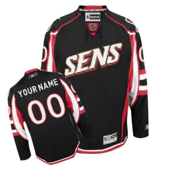NHL-Ottawa-Senators-Customized-Reebok-Third-Black-Authentic