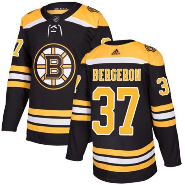 NHL-Patrice-Bergeron-Premier-Men-s-Black-Jersey-Boston-Bruins-NO.37-Home