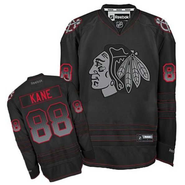 NHL-Patrick-Kane-Authentic-Men-s-Black-Jersey-Reebok-Chicago-Blackhawks-NO.88-Accelerator