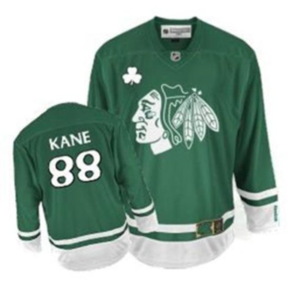 NHL-Patrick-Kane-Authentic-Men-s-Green-Jersey-Reebok-Chicago-Blackhawks-NO.88-St-Pattys-Day