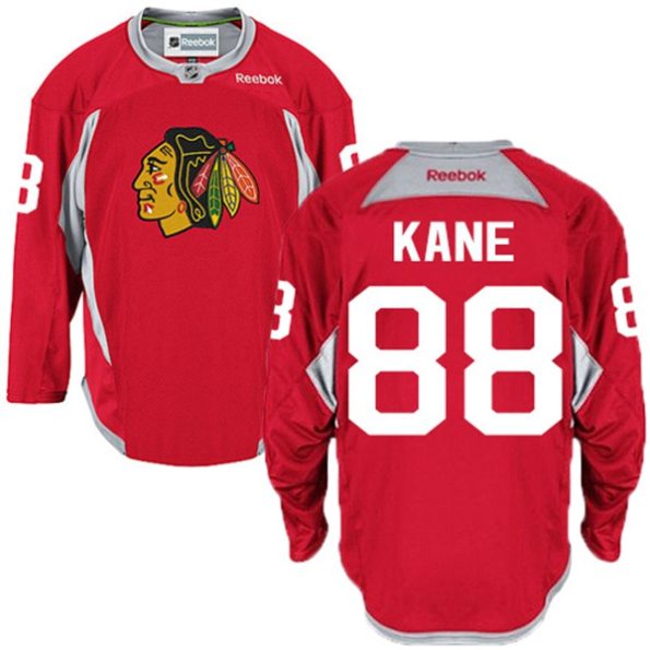NHL-Patrick-Kane-Authentic-Men-s-Red-Jersey-Reebok-Chicago-Blackhawks-NO.88-Practice