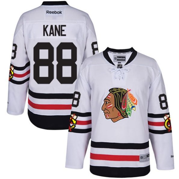 NHL-Patrick-Kane-Authentic-Men-s-White-Jersey-Reebok-Chicago-Blackhawks-NO.88-2017-Winter-Classic