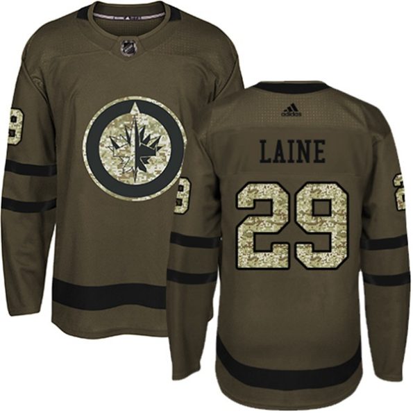 NHL-Patrik-Laine-Authentic-Men-s-Green-Jersey-Winnipeg-Jets-NO.29-Salute-to-Service