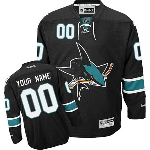 NHL-San-Jose-Sharks-Customized-Reebok-Third-Black-Authentic