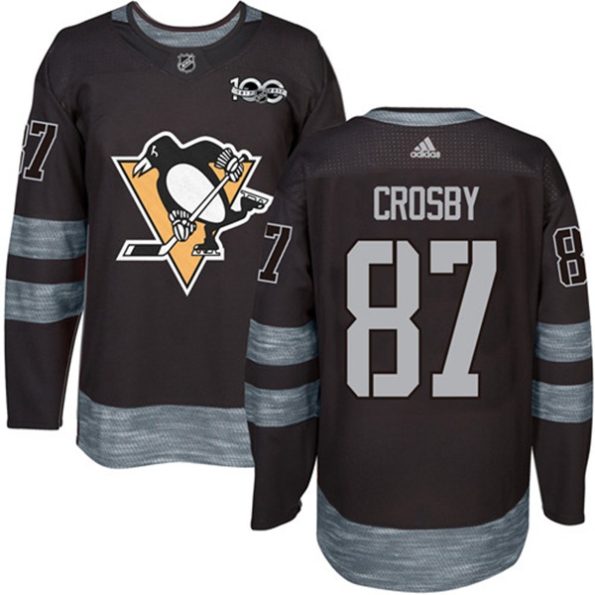 NHL-Sidney-Crosby-Authentic-Men-s-Black-Jersey-Pittsburgh-Penguins-NO.87-1917-2017-100th-Anniversary