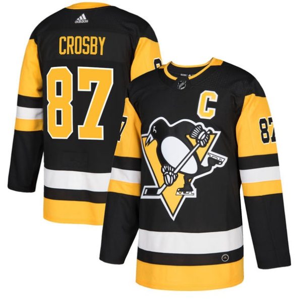 NHL-Sidney-Crosby-Authentic-Men-s-Black-Jersey-Pittsburgh-Penguins-NO.87-Home