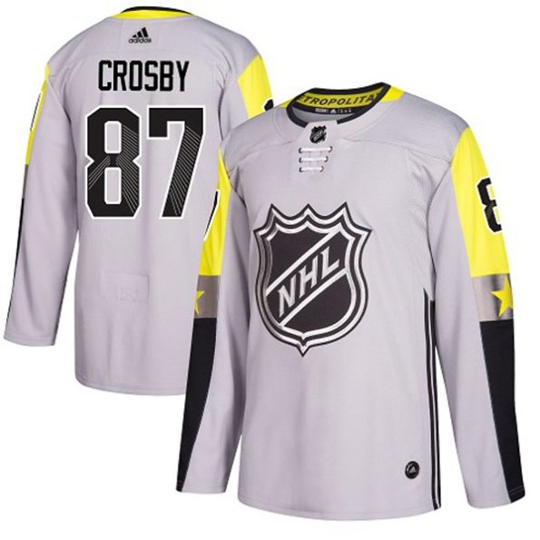 NHL-Sidney-Crosby-Authentic-Men-s-Gray-Jersey-Pittsburgh-Penguins-NO.87-2018-All-Star-Metro-Division