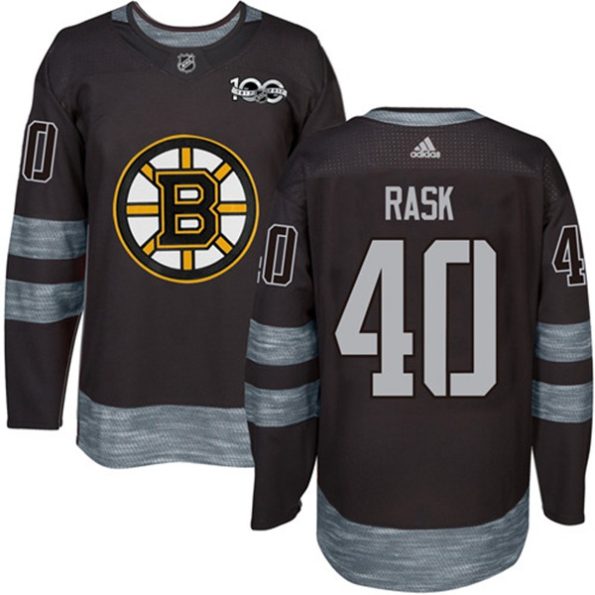 NHL-Tuukka-Rask-Authentic-Men-s-Black-Jersey-Boston-Bruins-NO.40-1917-2017-100th-Anniversary
