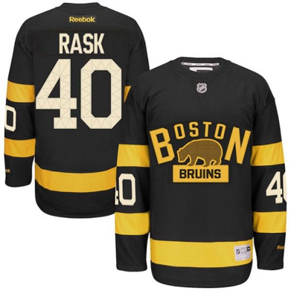 NHL-Tuukka-Rask-Authentic-Men-s-Black-Jersey-Reebok-Boston-Bruins-NO.40-Winter-Classic