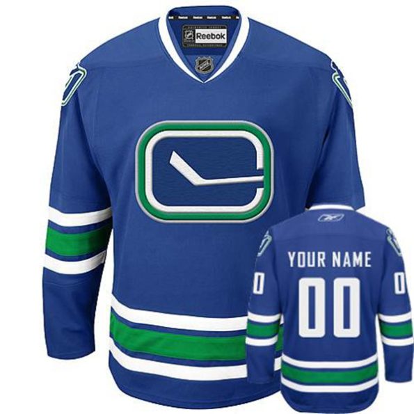 NHL-Vancouver-Canucks-Customized-Reebok-New-Third-Royal-Blue-Authentic