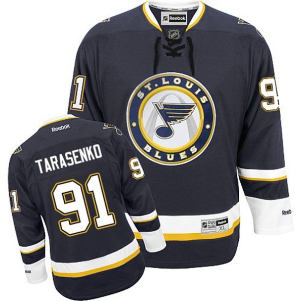 NHL-Vladimir-Tarasenko-Authentic-Men-s-Navy-Blue-Jersey-Reebok-St.-Louis-Blues-NO.91-Third