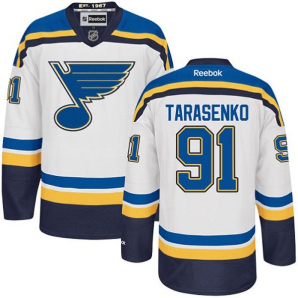 NHL-Vladimir-Tarasenko-Authentic-Men-s-White-Jersey-Reebok-St.-Louis-Blues-NO.91-Away