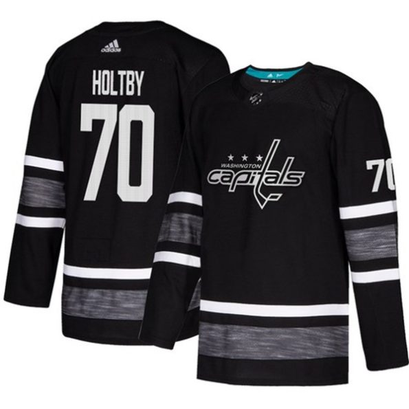 NO.70-Braden-Holtby-Black-Authentic-2019-All-Star-Stitched-NHL-Jersey