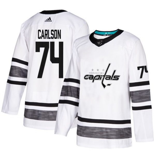 NO.74-John-Carlson-White-Authentic-2019-All-Star-Stitched-NHL-Jersey