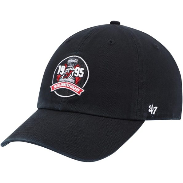 New-Jersey-Devils-47-Team-Logo-Clean-Up-Justerbar-Keps-Svart.1