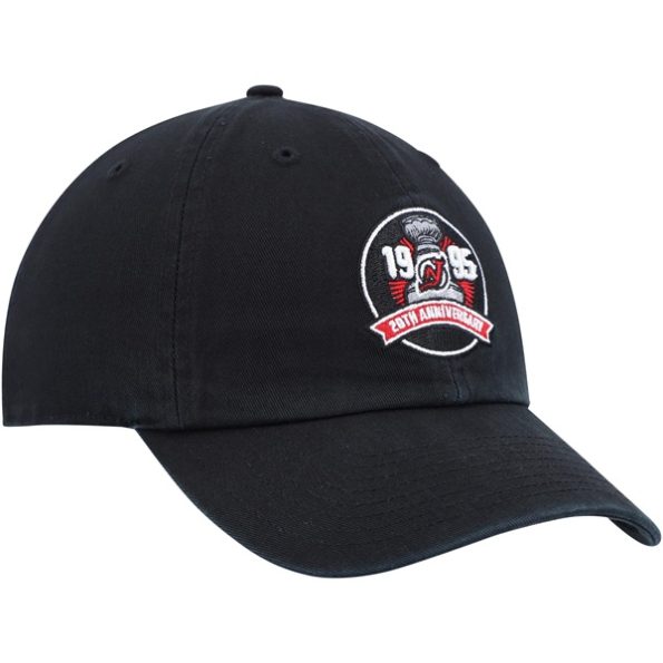 New-Jersey-Devils-47-Team-Logo-Clean-Up-Justerbar-Keps-Svart.4
