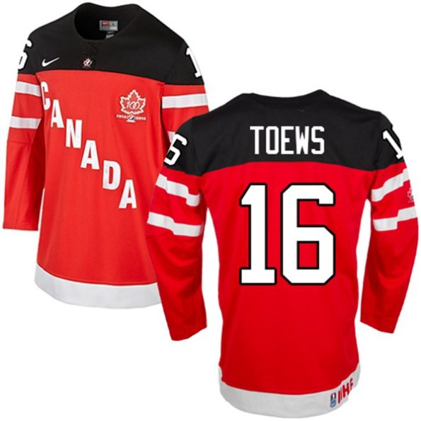 Olympic-Hockey-Jonathan-Toews-Authentic-Men-s-Red-Jersey-Nike-Team-Canada-NO.16-100th-Anniversary