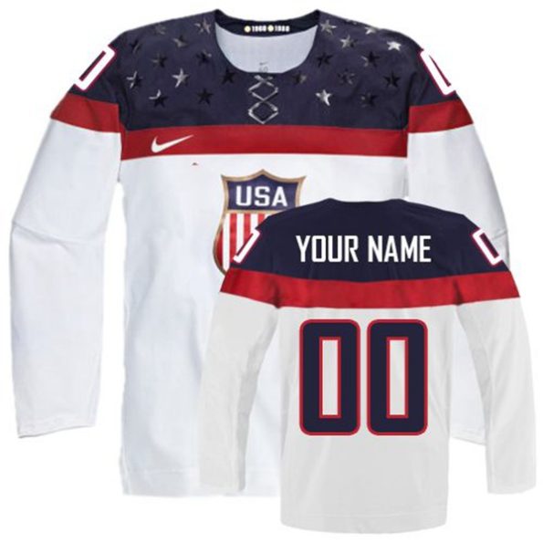 Olympic-Hockey-Premier-White-Customized-Nike-Team-USA-Home-2014