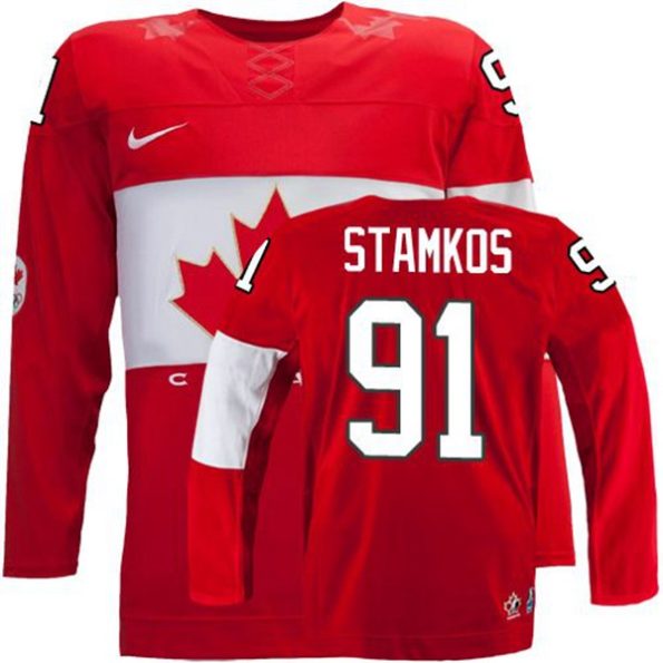 Olympic-Hockey-Steven-Stamkos-Authentic-Men-s-Red-Jersey-Nike-Team-Canada-NO.91-Away-2014