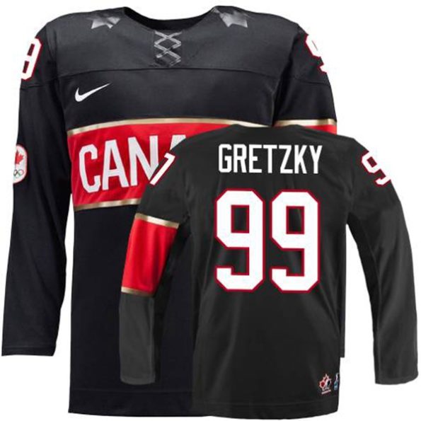 Olympic-Hockey-Wayne-Gretzky-Authentic-Men-s-Black-Nike-Team-Canada-NO.99-Third-2014