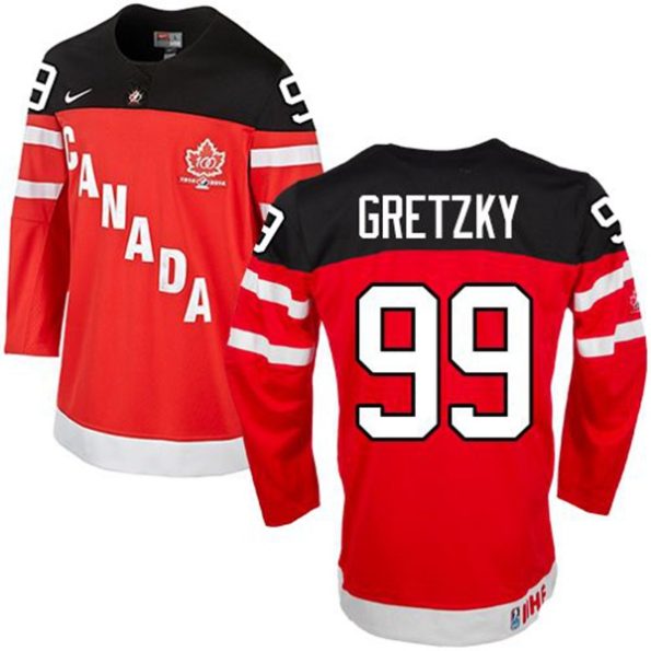 Olympic-Hockey-Wayne-Gretzky-Authentic-Men-s-Red-Nike-Team-Canada-NO.99-100th-Anniversary
