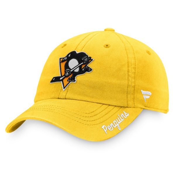 Pittsburgh-Penguins-Dam-Primary-Logo-Justerbar-Keps-Guld.1