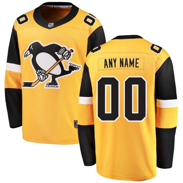 Pittsburgh-Penguins-Fanatics-Branded-Gold-Alternate-Breakaway-Custom-Jersey