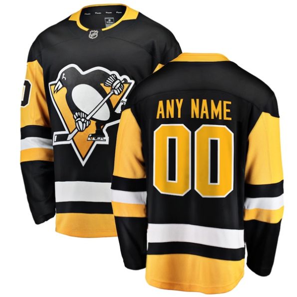 Pittsburgh-Penguins-Fanatics-Branded-Home-Breakaway-Black-Custom-Jersey