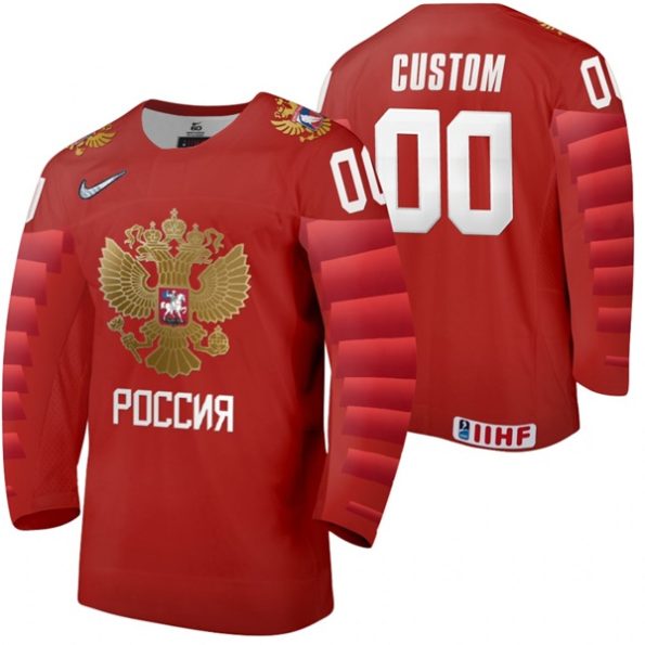 Russia-Hockey-Custom-2022-IIHF-World-Championship-Red-Away-Jersey