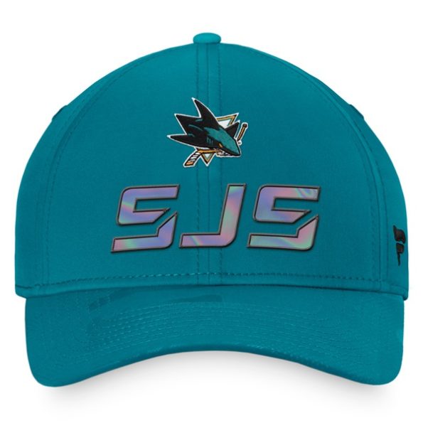 San-Jose-Sharks-Authentic-Pro-Team-Locker-Room-Justerbar-Keps-Teal.3