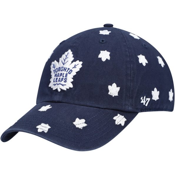 Toronto-Maple-Leafs-47-Dam-Confetti-Clean-Up-Logo-Justerbar-Keps-Bla.1