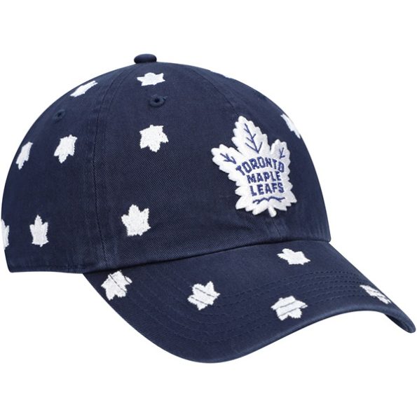 Toronto-Maple-Leafs-47-Dam-Confetti-Clean-Up-Logo-Justerbar-Keps-Bla.4