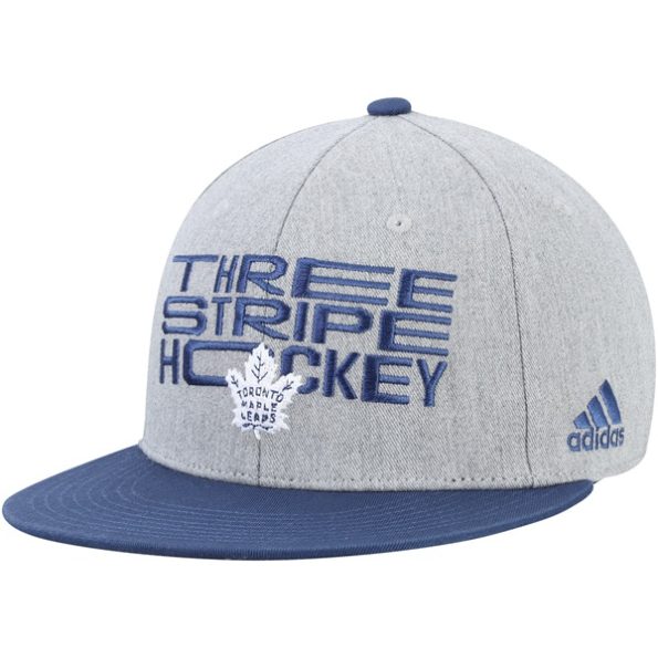 Toronto-Maple-Leafs-Three-Stripe-Hockey-Justerbar-Keps-GraBla.1