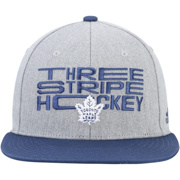 Toronto-Maple-Leafs-Three-Stripe-Hockey-Justerbar-Keps-GraBla.3