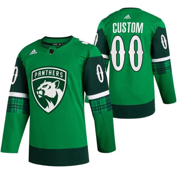 Troja-med-eget-tryck-Florida-Panthers-St.-Patricks-Day-Green-NO.00-Warm-Up