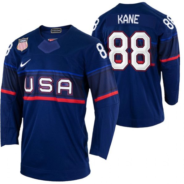 USA-Hockey-Patrick-Kane-Navy-Away-Jersey-2022-Beijing-Winter-Olympi