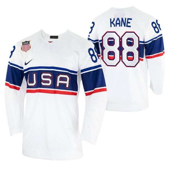 USA-Hockey-Patrick-Kane-White-Home-Jersey-2022-Beijing-Winter-Olympic