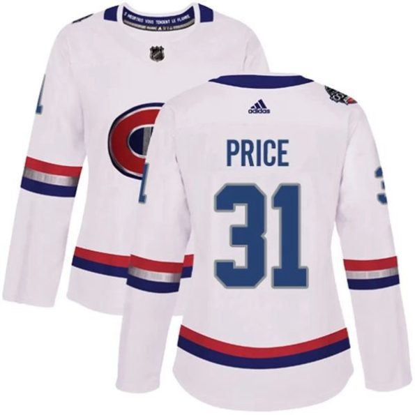 Womens-Montreal-Canadiens-Carey-Price-31-White-2017-100-Classic-Authentic