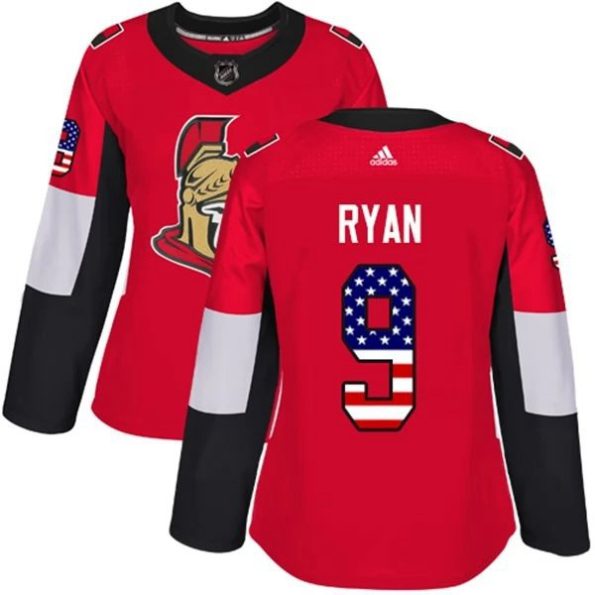Womens-Ottawa-Senators-Bobby-Ryan-9-Red-USA-Flag-Fashion-Authentic