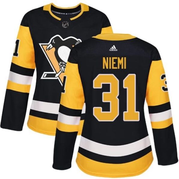 Womens-Pittsburgh-Penguins-Antti-Niemi-31-Black-Authentic