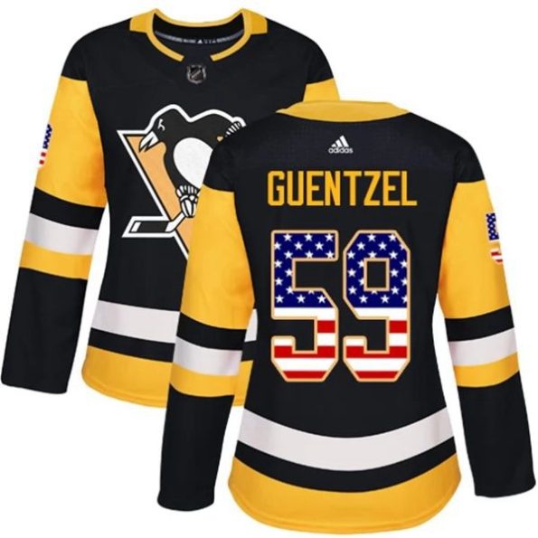 Womens-Pittsburgh-Penguins-Jake-Guentzel-59-Black-USA-Flag-Fashion-Authentic