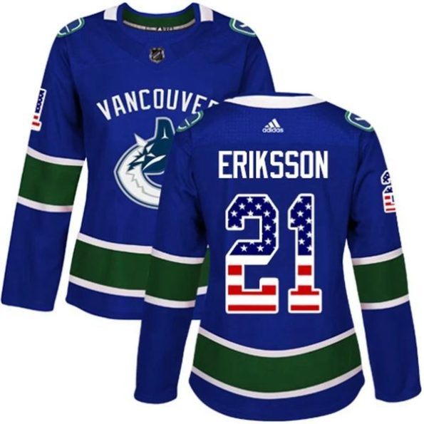 Womens-Vancouver-Canucks-Loui-Eriksson-21-Blue-USA-Flag-Fashion-Authentic