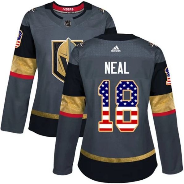 Womens-Vegas-Golden-Knights-James-Neal-18-Gray-USA-Flag-Fashion-Authentic