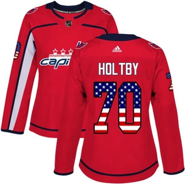 Womens-Washington-Capitals-Braden-Holtby-70-Red-USA-Flag-Fashion-Authentic