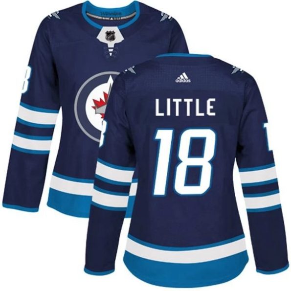 Womens-Winnipeg-Jets-Bryan-Little-18-Navy-Authentic