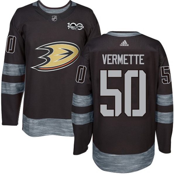 Youth-Anaheim-Ducks-Antoine-Vermette-NO.50-Black-1917-2017-100th-Anniversary